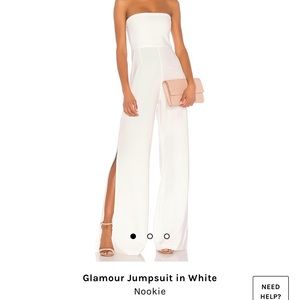 NOOKIE GLAMOUR JUMPSUIT WORN ONCE. HEMMED FOR A 5’5 BODY HEIGHT